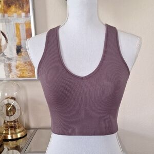 NWOT Athleta Ribbed Lavender Tank Top Small